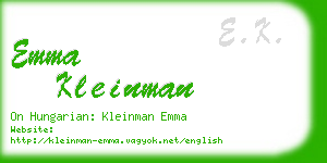 emma kleinman business card